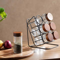 [Hometech] Virella 6 Piece Jar Set for Spices with Slanting Stand