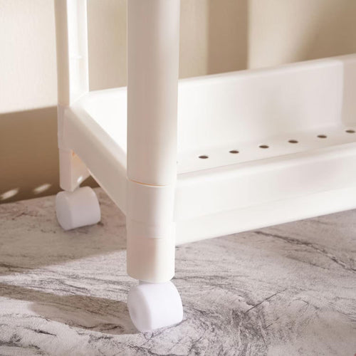 [Hometech] 3-Tier Narrow Kitchen Storage Rack with Wheels, White