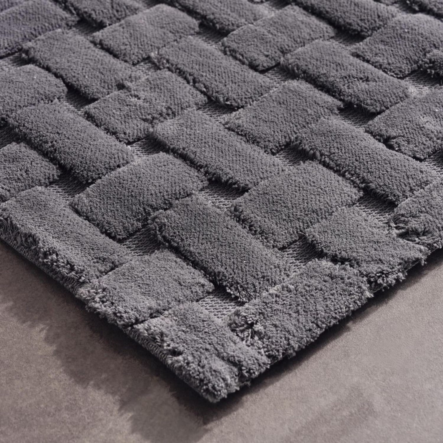 [Hometech] Jacquard Bathmat, 70x120 cm, Dark Grey