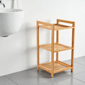[Hometech] 3-Tier Bamboo Bath Rack, 30x30x57cm, Natural Finish