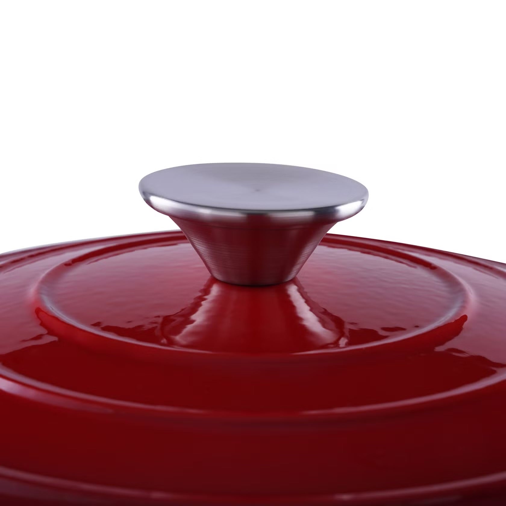 [Hometech] Enameled Cast Iron Cooking Pot 2L, Ombre Red