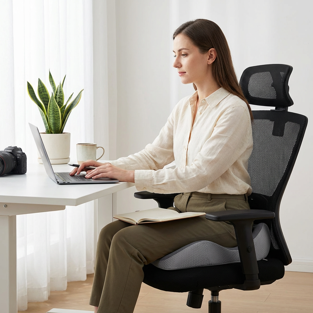 [Hometech] Adjustable Memory Foam Sit Bone Relief Seat Cushion