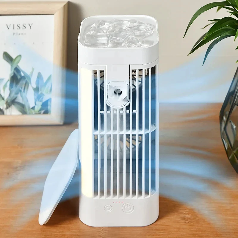 [Hometech] Mini Portable Air Conditioner Desk Fan with Spray Cooling