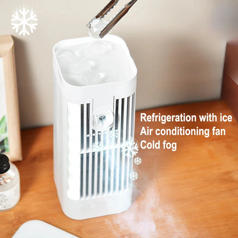 [Hometech] Mini Portable Air Conditioner Desk Fan with Spray Cooling