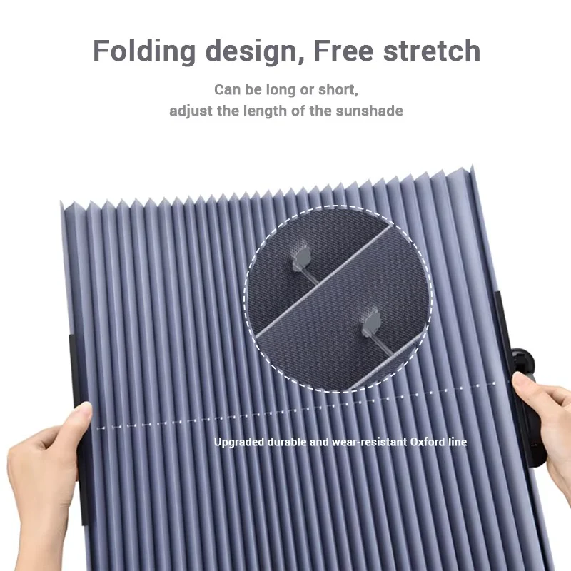 [Hometech] Retractable Car Windshield Sunshade Curtain Set for Front and Rear Windshields