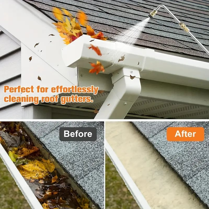 [Hometech] 4000 PSI Telescoping High Pressure Washer Wand Set for Gutter & Roof Drainage & Walls Cleaning