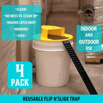 [Hometech] 4-Pack Bucket Lid Mouse Trap