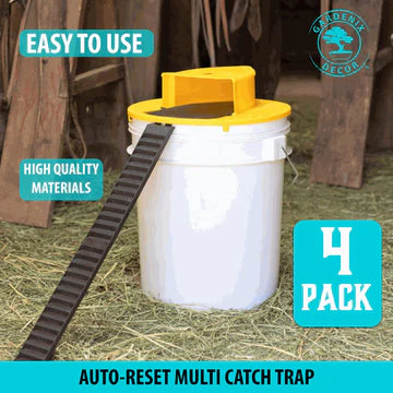 [Hometech] 4-Pack Bucket Lid Mouse Trap
