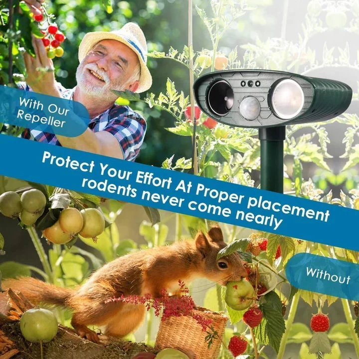 [Hometech] Solar Powered Ultrasonic Chipmunk Repeller