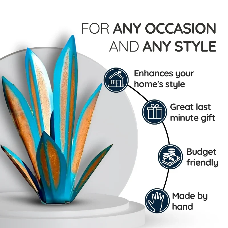 [Hometech] Agave Americana Metal Decorative Plant
