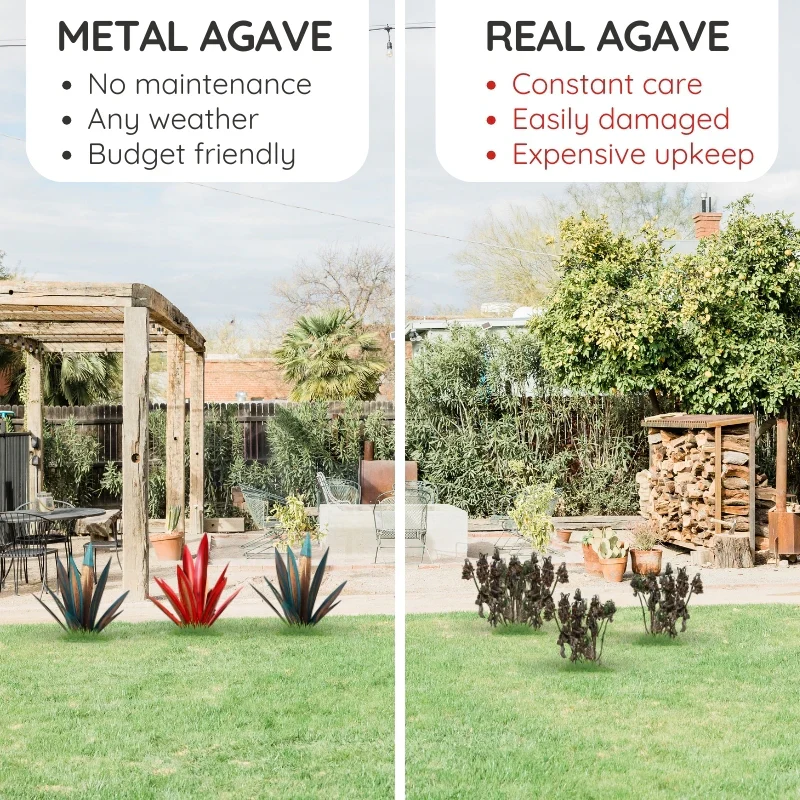 [Hometech] Agave Americana Metal Decorative Plant