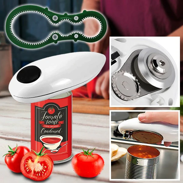 [Hometech] Hands-Free Electric Can Opener with Built-In Bottle Opener