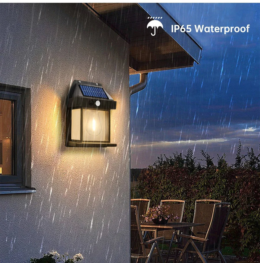 [Hometech] Solar Wall Lamp Outdoor, Set of 2