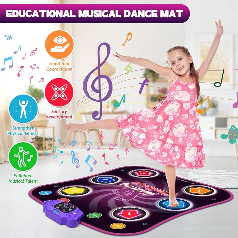 [Hometech] Interactive Dance Mat with 5 Levels of Fun and Challenges for Kids