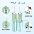 [Hometech] Rechargeable Water Flosser with Replaceable Nozzles