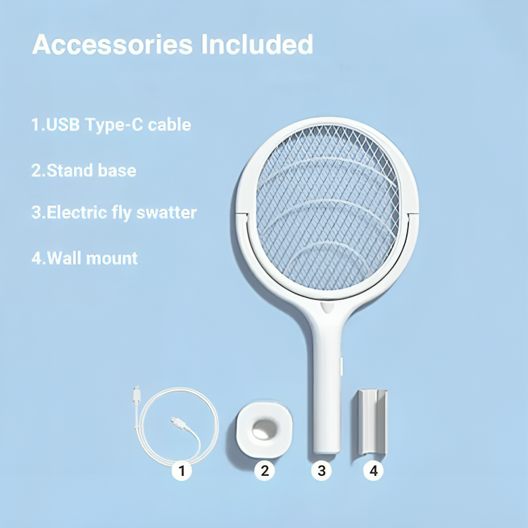 [Hometech] 5 in 1 Fast Charging Bug Zapper Racket
