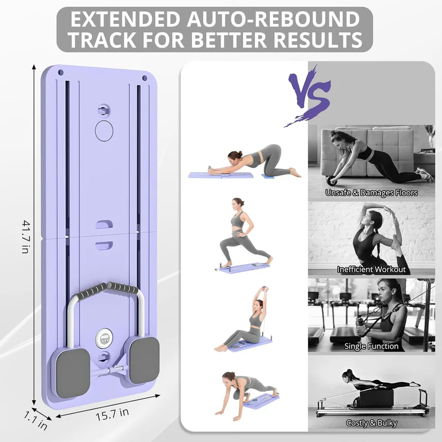 [Hometech] Foldable Pilates Reformer Board for Home & Travel
