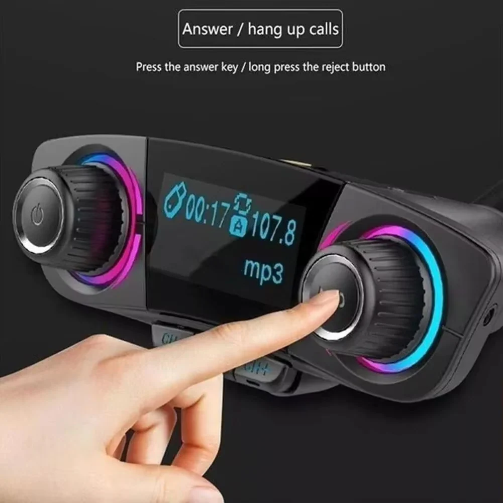 [Hometech] Bluetooth 5.0 Car FM Transmitter with USB Charger