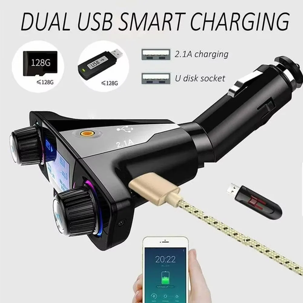 [Hometech] Bluetooth 5.0 Car FM Transmitter with USB Charger