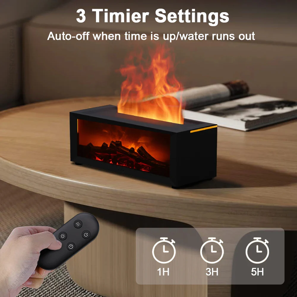 [Hometech] Air Humidifier and Air Purifier with Aromatherapy Flame Effect
