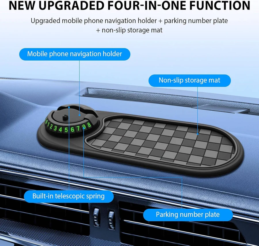[Hometech] Universal Car Phone Holder with Anti-Slip Dash Mat