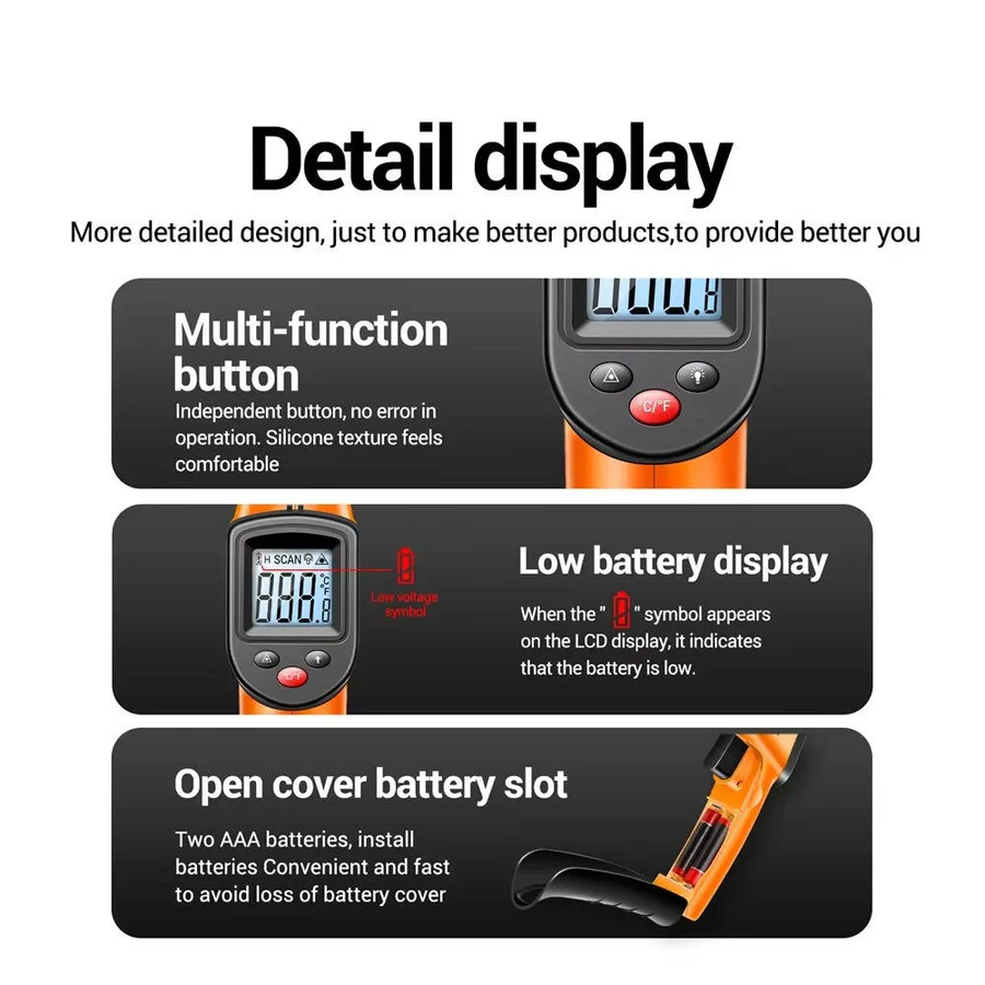[Hometech] Infrared Laser Thermometer for Contact Free Measurement