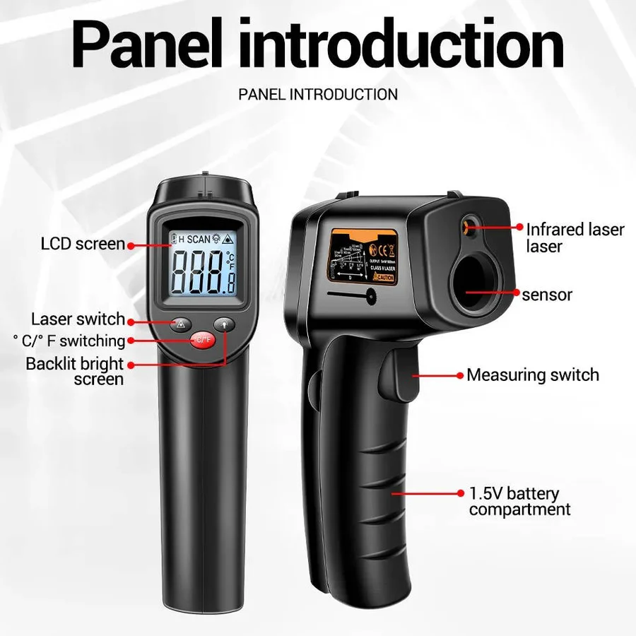 [Hometech] Infrared Laser Thermometer for Contact Free Measurement
