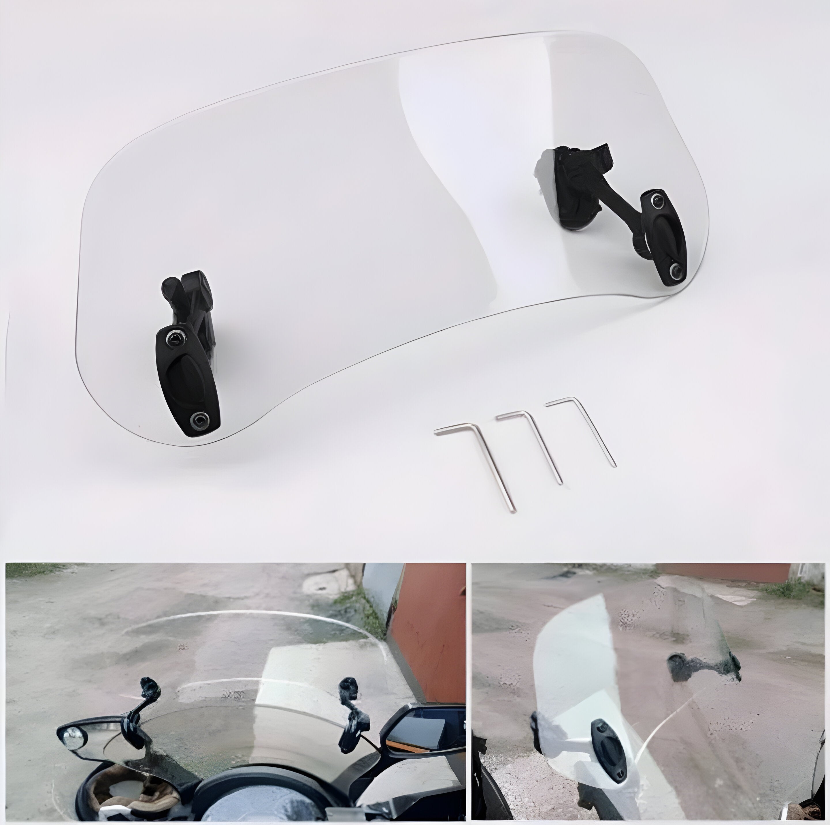 [Hometech] Adjustable Touring Windshield Extension for Motorcycles