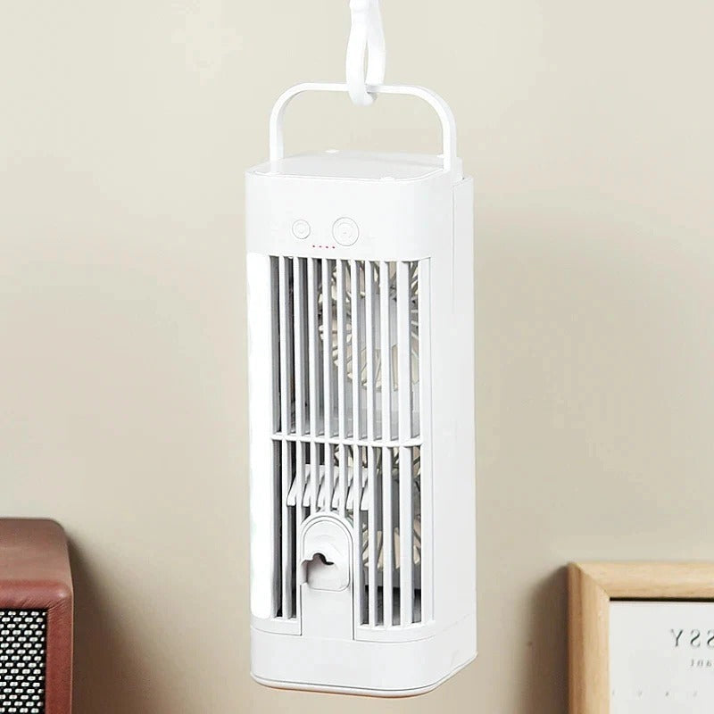 [Hometech] Mini Portable Air Conditioner Desk Fan with Spray Cooling