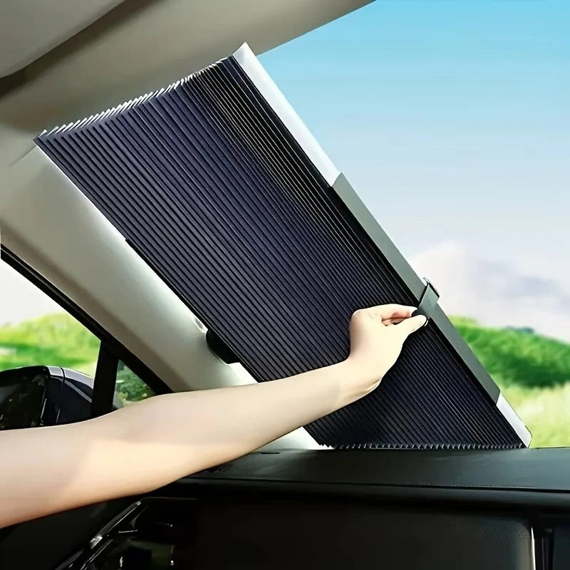 [Hometech] Retractable Car Windshield Sunshade Curtain Set for Front and Rear Windshields