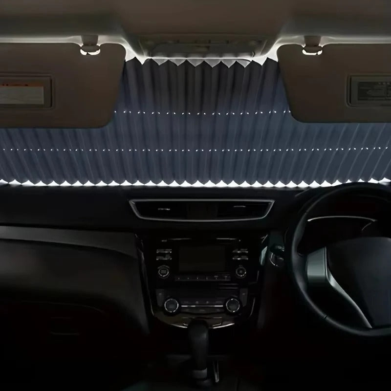 [Hometech] Retractable Car Windshield Sunshade Curtain Set for Front and Rear Windshields