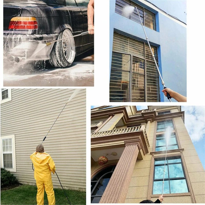 [Hometech] 4000 PSI Telescoping High Pressure Washer Wand Set for Gutter & Roof Drainage & Walls Cleaning