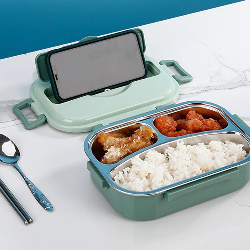 [Hometech] Thermal Lunch Box with 4 Compartments, Stainless Steel