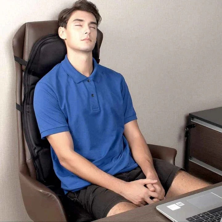 [Hometech] 8 Mode Massage Chair Pad with Heated Back Neck Cushion