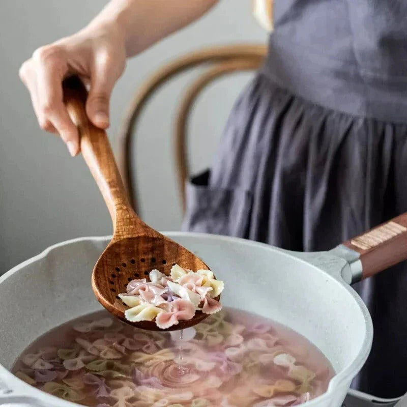 [Hometech] Kitchen Set Made of Natural Teak Wood