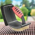 [Hometech] 3 in 1 Grill Brush with Brass Bristles and Scraper