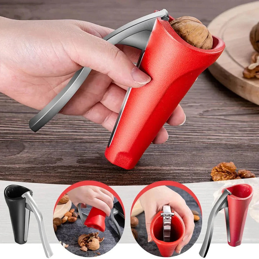 [Hometech] Stainless Steel Nutcracker Tool with Non-Slip Handles