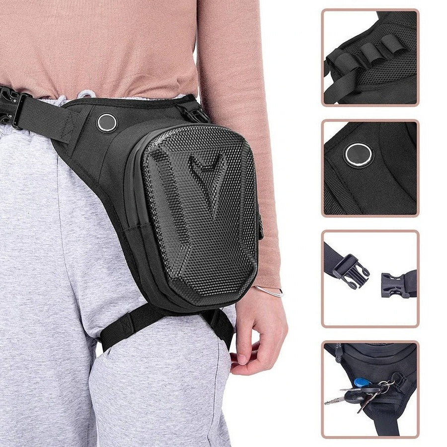[Hometech] Motorcycle Leg Bag Waterproof with Secure Storage