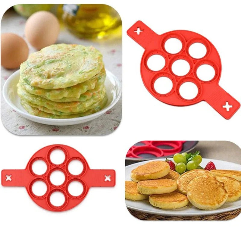 [Hometech] Non-Stick Aluminum Pancake Pan with Multiple Compartments, 15 in