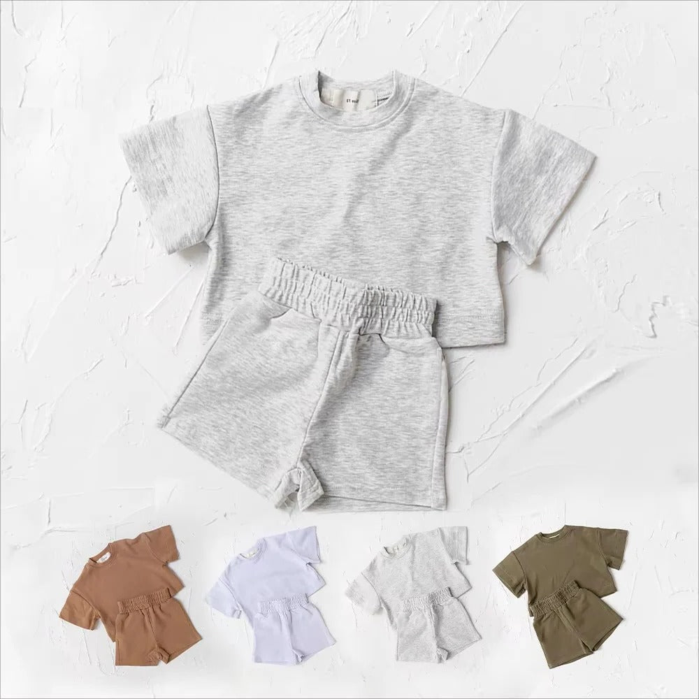 [Hometech] Kids Summer Outfit – Set of 2, T-Shirt and Shorts