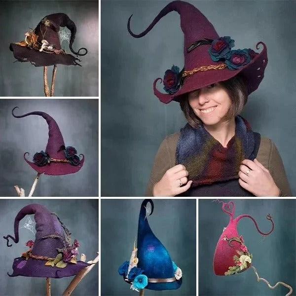 [Hometech] Classic Felt Witch Hats for Halloween Parties & Costumes