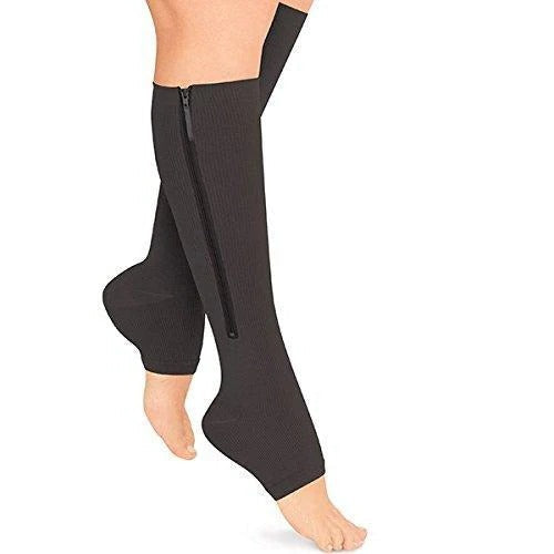 [Hometech] Easy Wear Zipper Compression Socks, 20-30 mmHg Firm Support