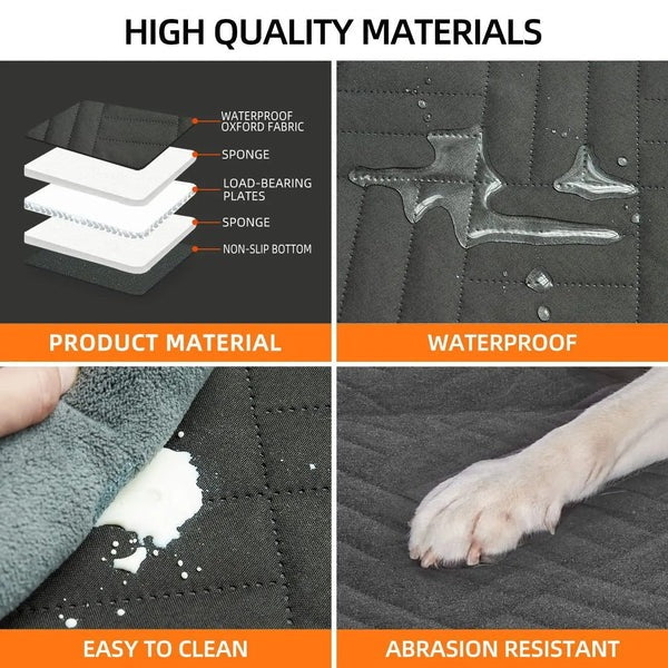 [Hometech] Durable Dog Car Seat Cover with Hard Base for Stability