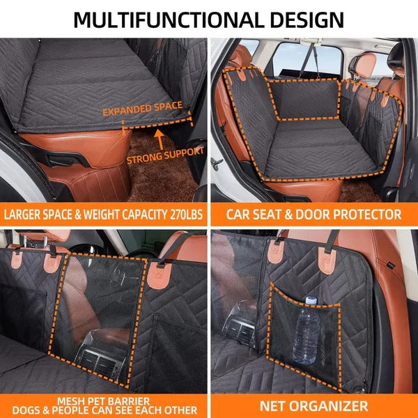 [Hometech] Durable Dog Car Seat Cover with Hard Base for Stability
