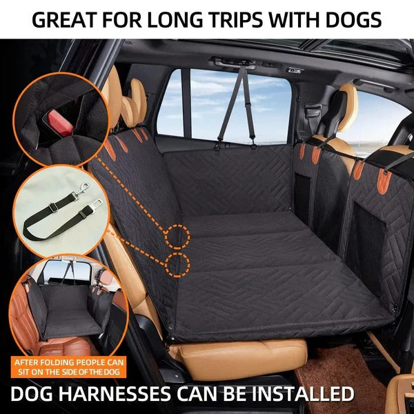 [Hometech] Durable Dog Car Seat Cover with Hard Base for Stability