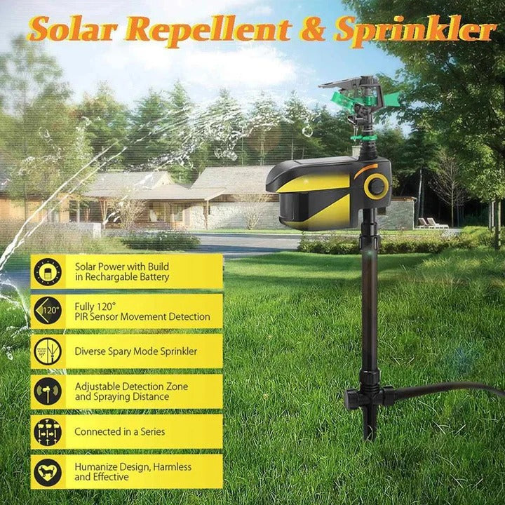 [Hometech] Solar Powered Motion Activated Sprinkler for Deer Repellent