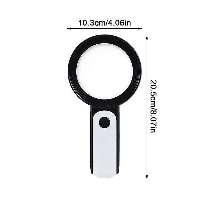 [Hometech] 30x Magnifier for Seniors with Bright LED Illumination