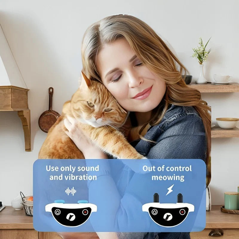 [Hometech] Adjustable Cat Feedback Collar – Sound & Vibration Modes