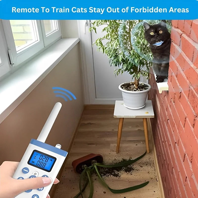 [Hometech] Adjustable Cat Feedback Collar – Sound & Vibration Modes