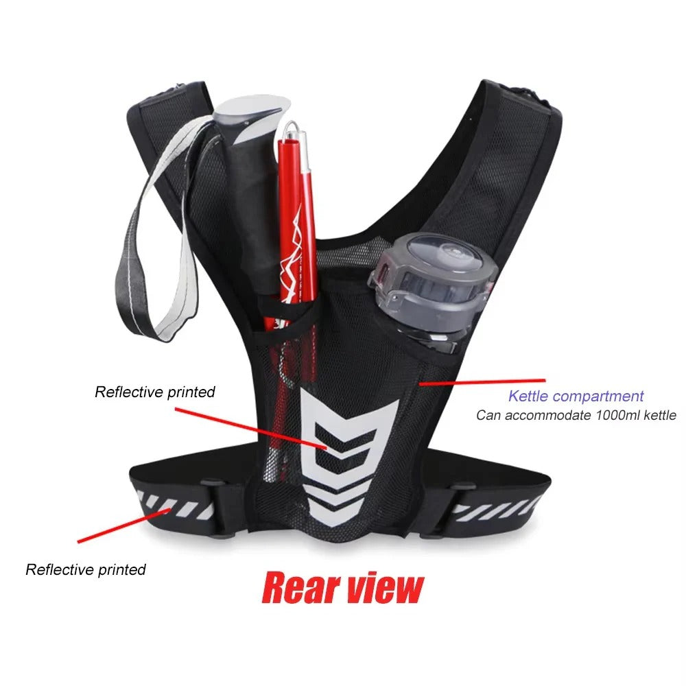 [Hometech] Adjustable Reflective Running Vest with Secure Phone Pocket
